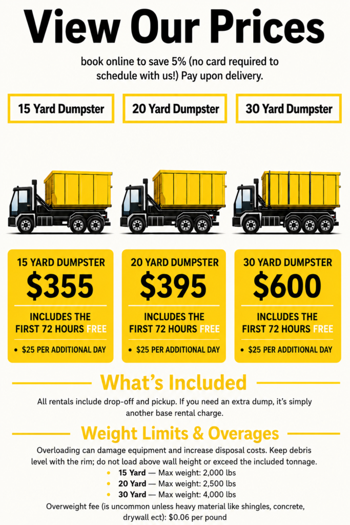 dumpster fees